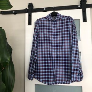 BLACK BROWN 1826 plaid dress shirt